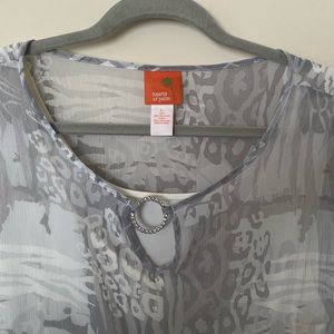 Fancy see through blouse with inside tank by Hearts of Pam L